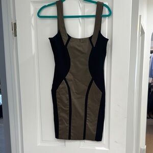 Elegant Black and olive Dress